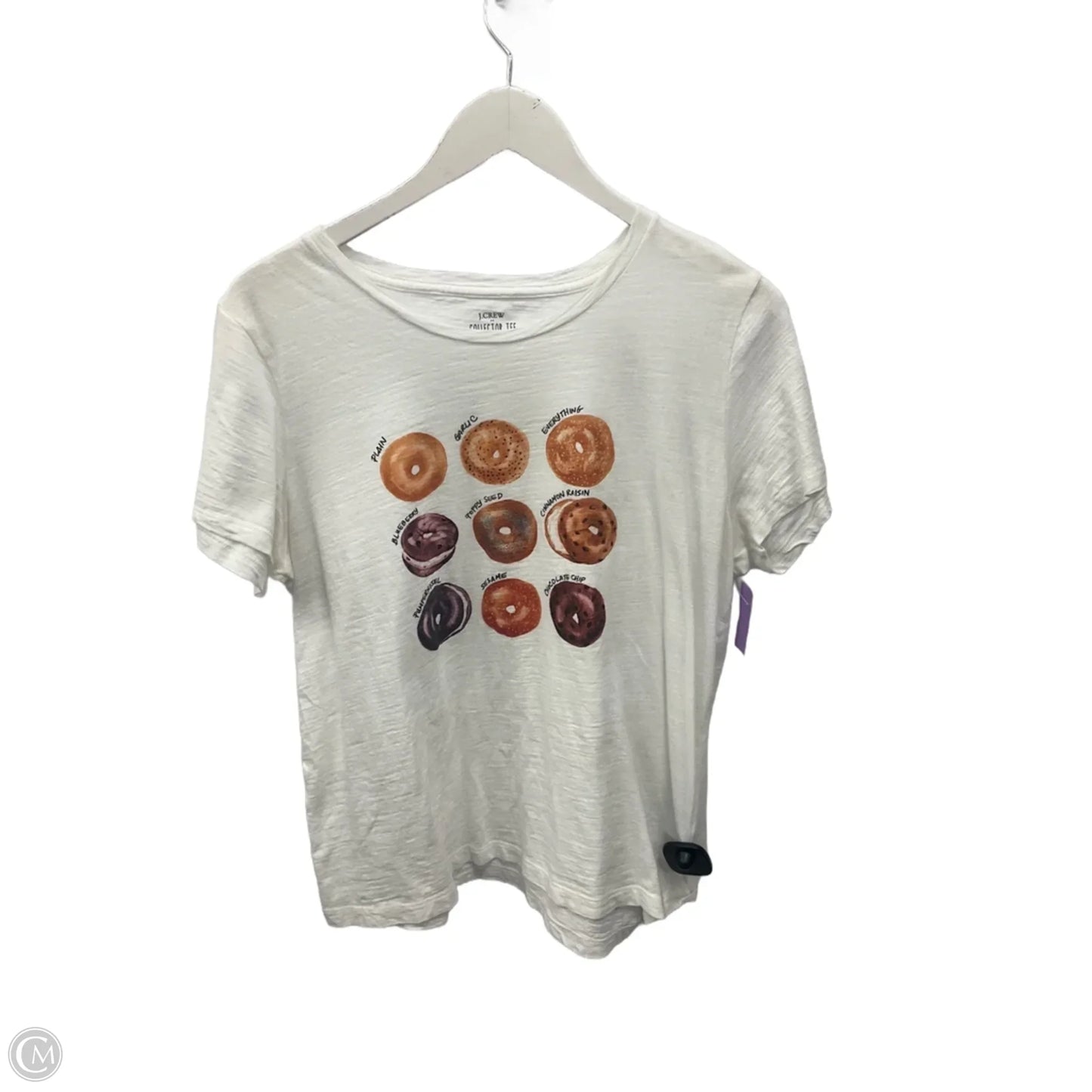 Top Short Sleeve By J. Crew In White, Size: L