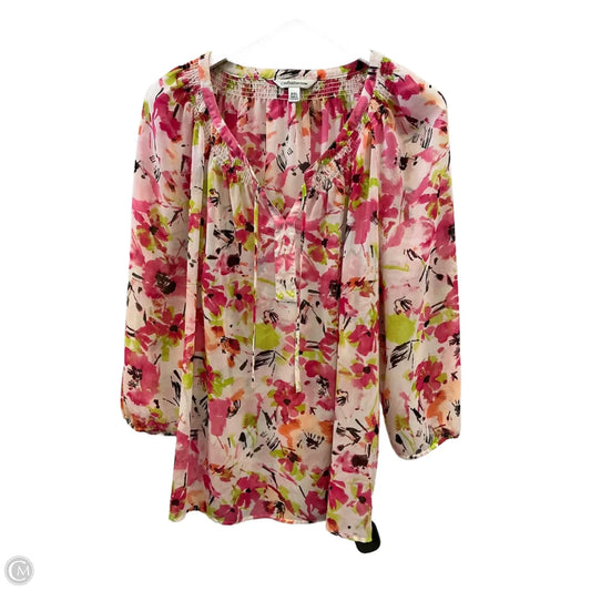 Top 3/4 Sleeve By Croft And Barrow In Multi-colored, Size: Xxl