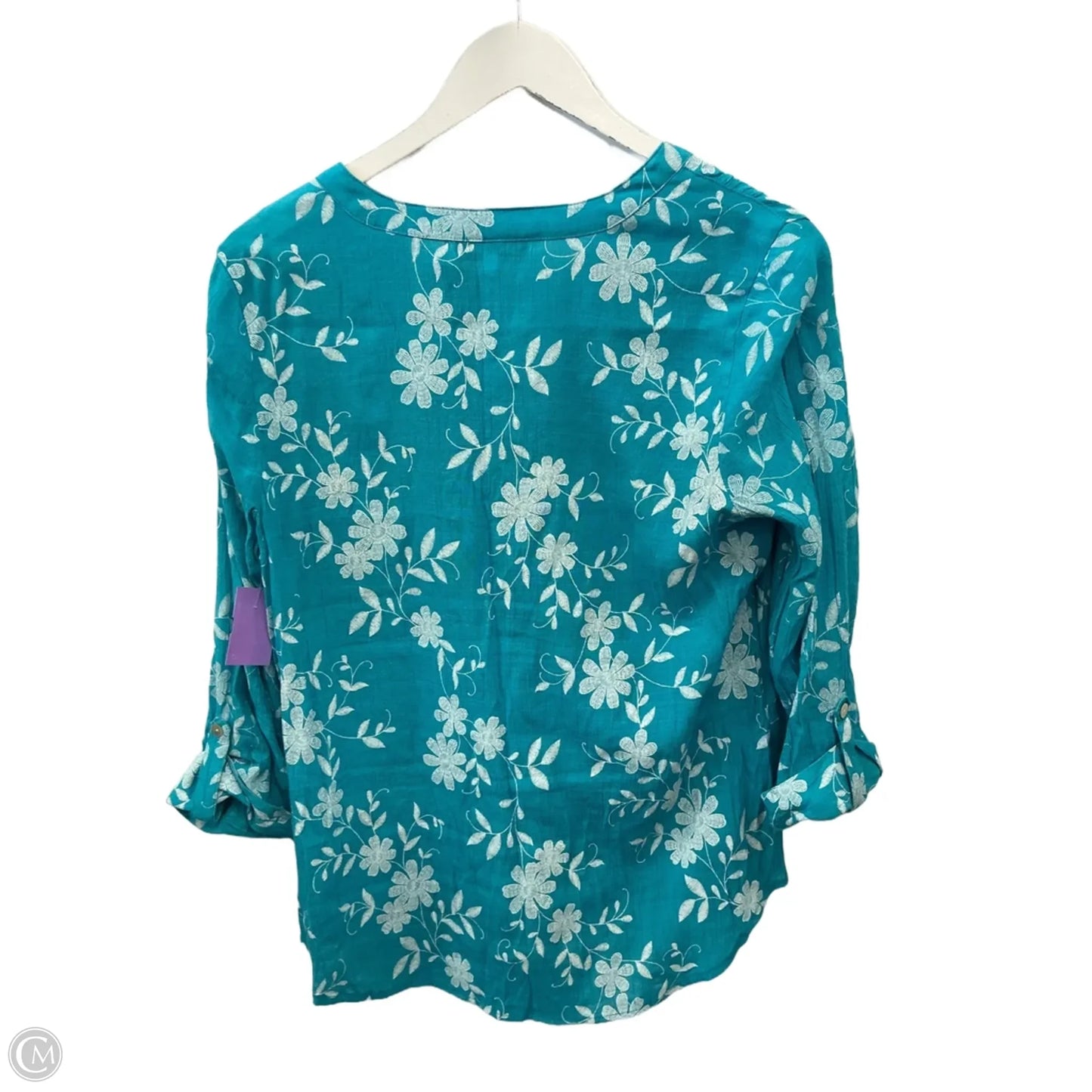 Top 3/4 Sleeve By Clothes Mentor In Teal, Size: Xlp
