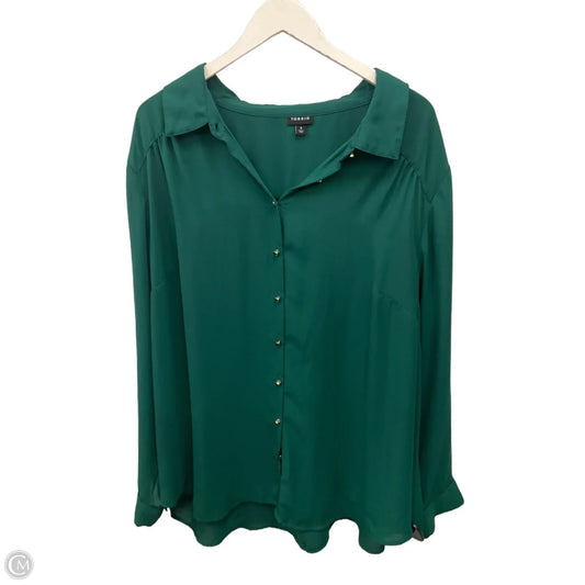 Top Long Sleeve By Torrid In Green, Size: 4x