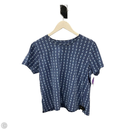 Top Short Sleeve By Eddie Bauer In Blue, Size: L