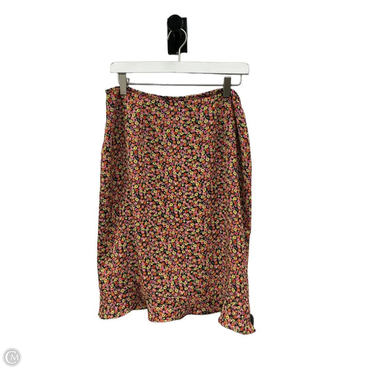 Skirt Mini & Short By Apostrophe In Floral Print, Size: L