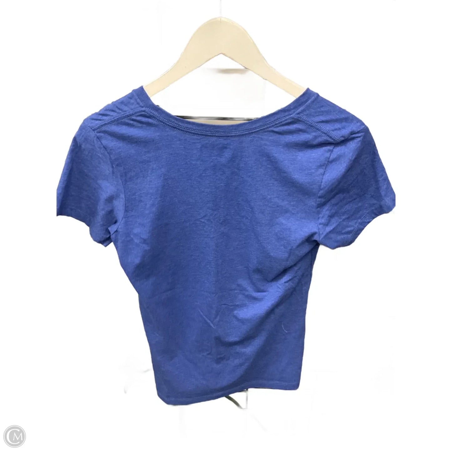 Athletic Top Short Sleeve By Nfl In Blue, Size: M