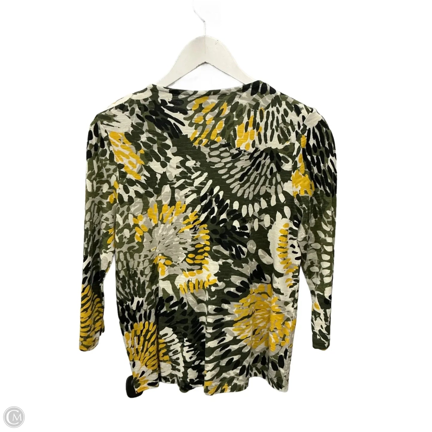 Top 3/4 Sleeve By Chicos In Green, Size: S