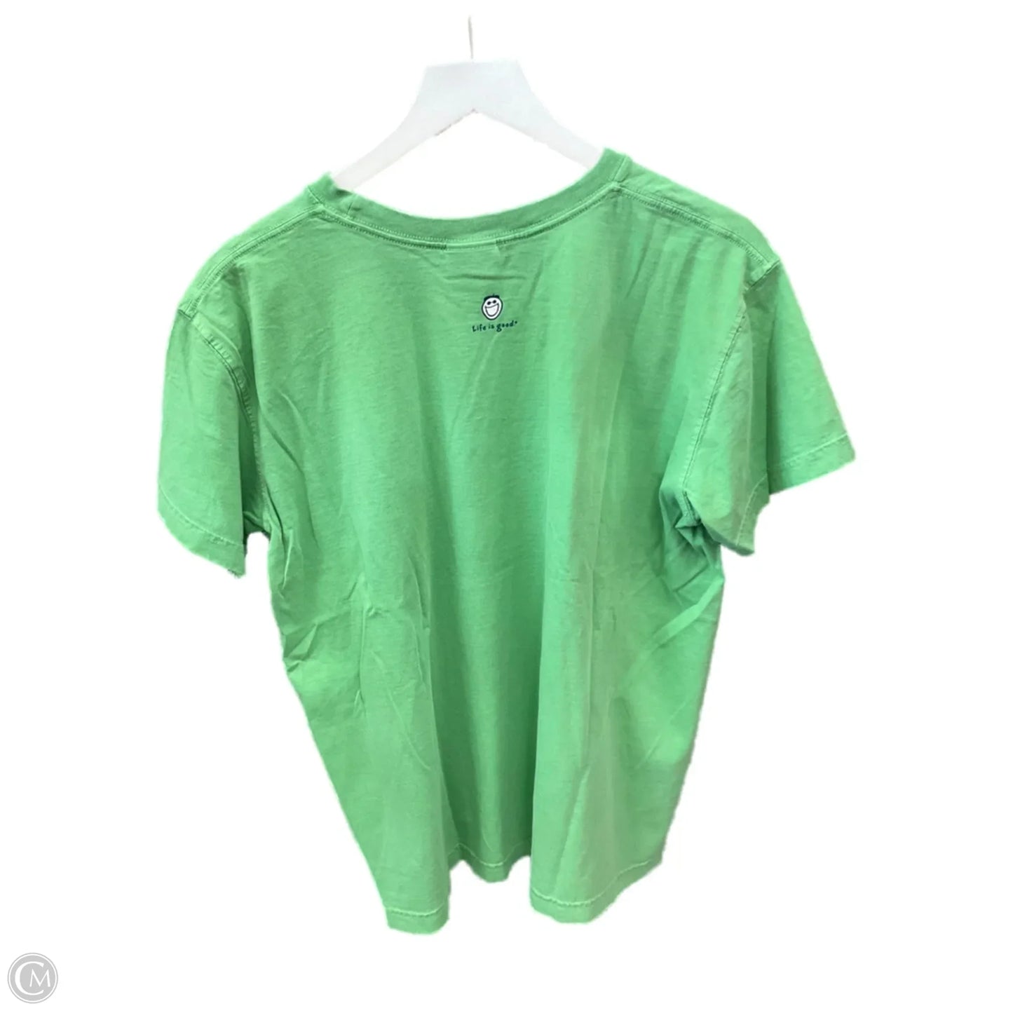 Top Short Sleeve By Life Is Good In Green, Size: L