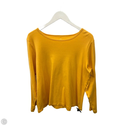 Top Long Sleeve By St Johns Bay In Yellow, Size: Xxl