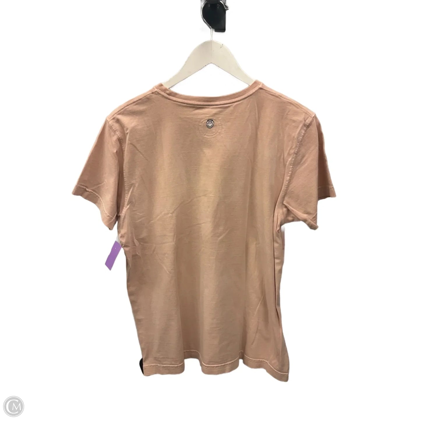 Top Short Sleeve By Life Is Good In Peach, Size: L