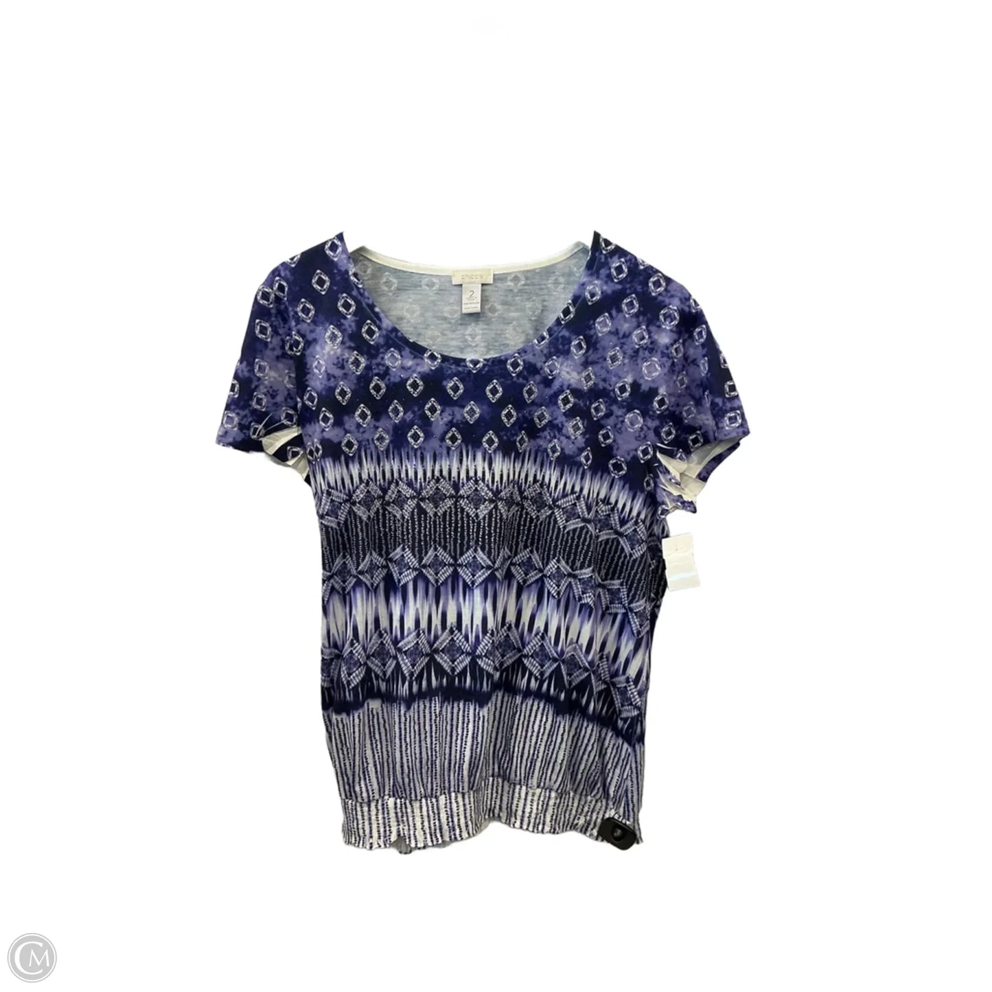 Top Short Sleeve By Chicos In Purple, Size: L