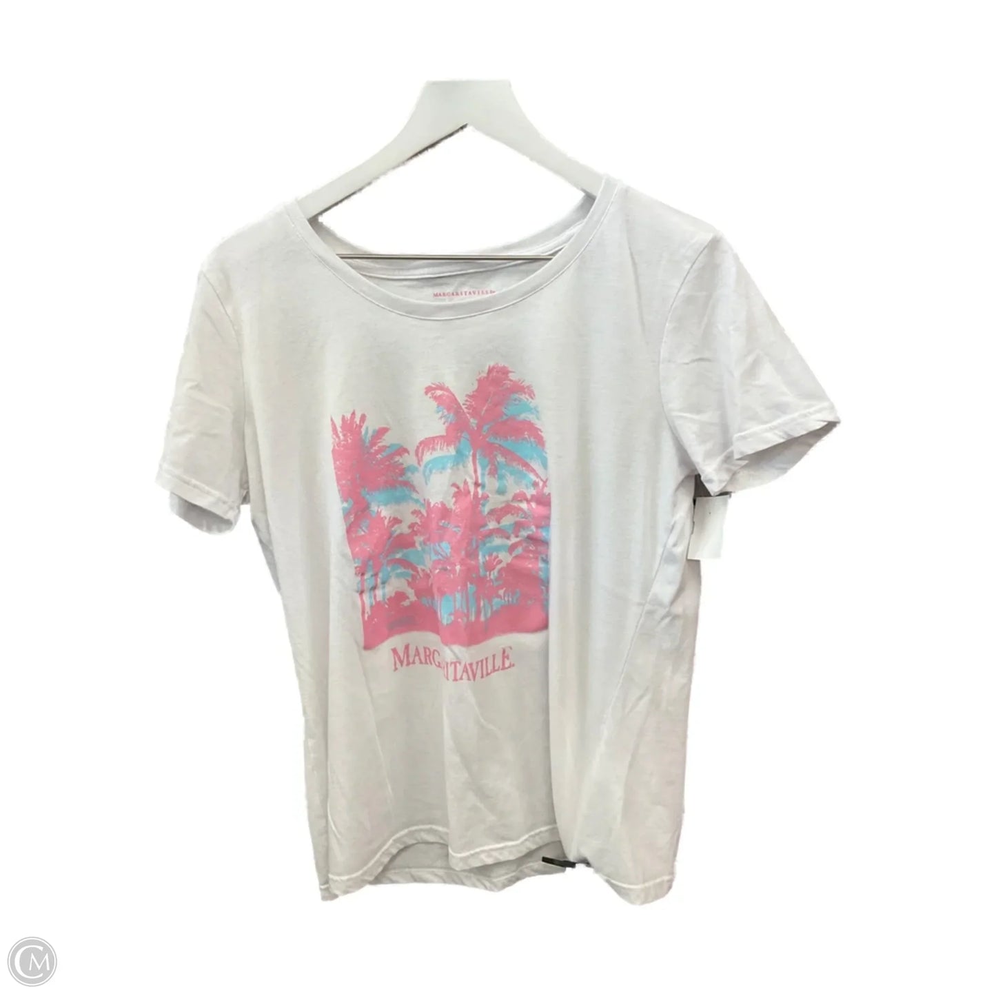 Top Short Sleeve By Clothes Mentor In White, Size: L