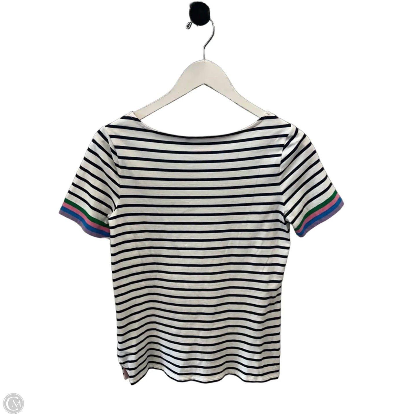 Top Short Sleeve By Boden In Striped Pattern, Size: S