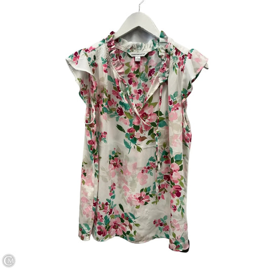 Top Sleeveless By Counterparts In Floral Print, Size: L