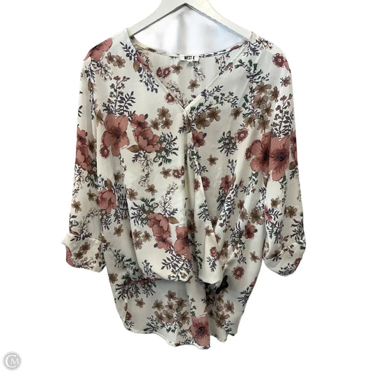 Top 3/4 Sleeve By West Kei In Cream, Size: L