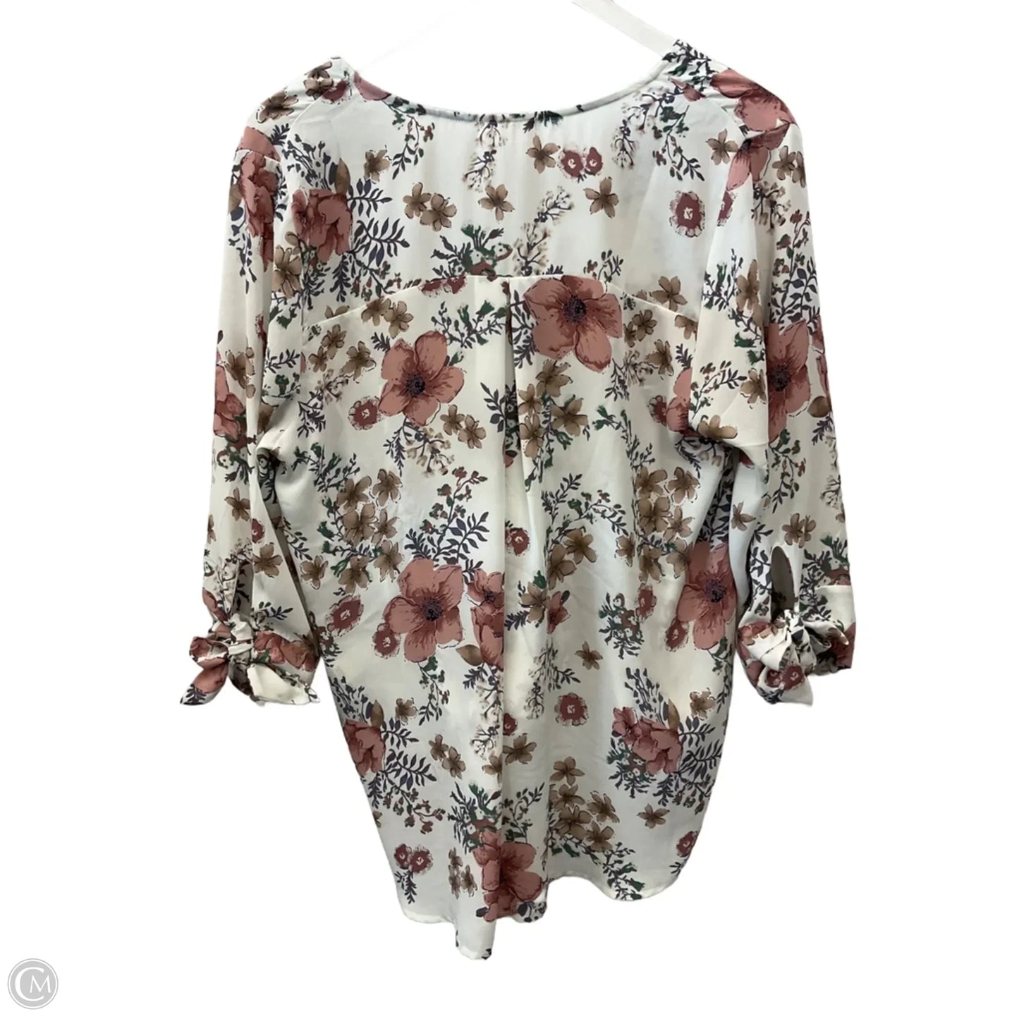 Top 3/4 Sleeve By West Kei In Cream, Size: L