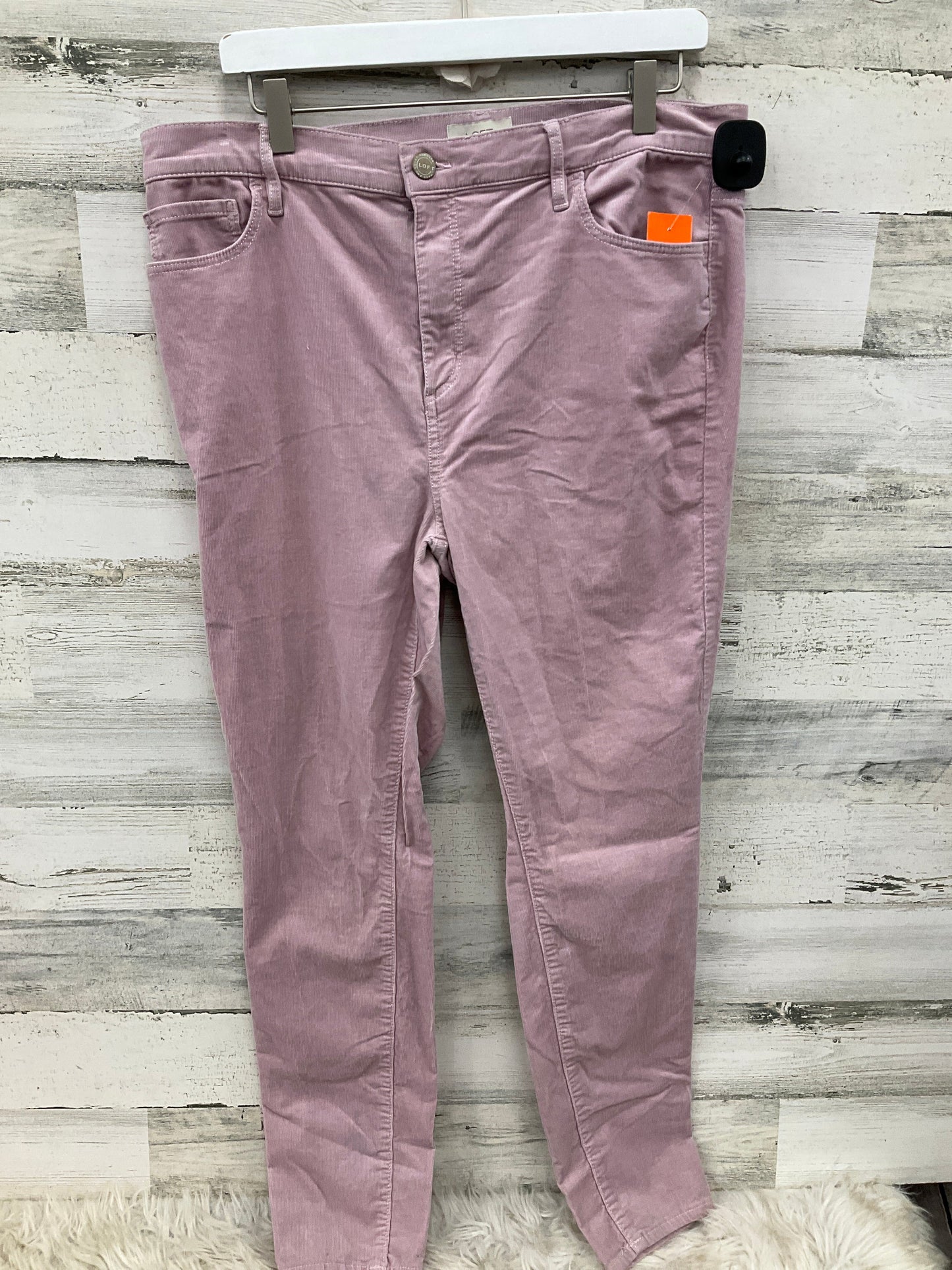 Pants Corduroy By Loft In Pink, Size: 14