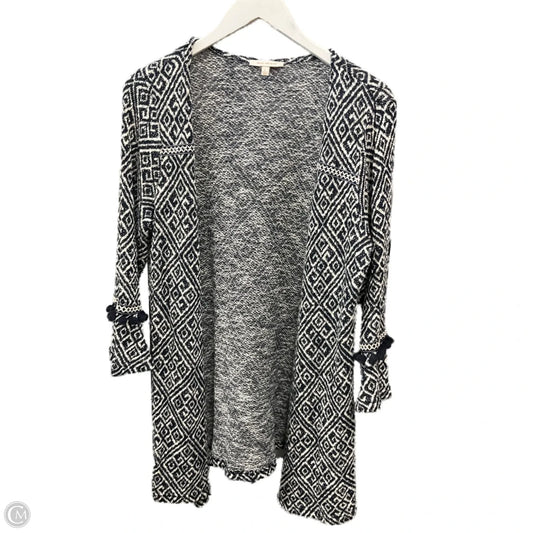 Cardigan By Skies Are Blue In Blue & White, Size: L