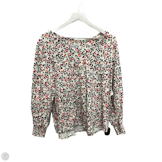 Top Long Sleeve By Chicos In White, Size: Xl