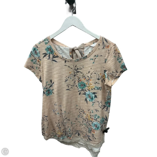 Top Short Sleeve By Lc Lauren Conrad In Peach, Size: M
