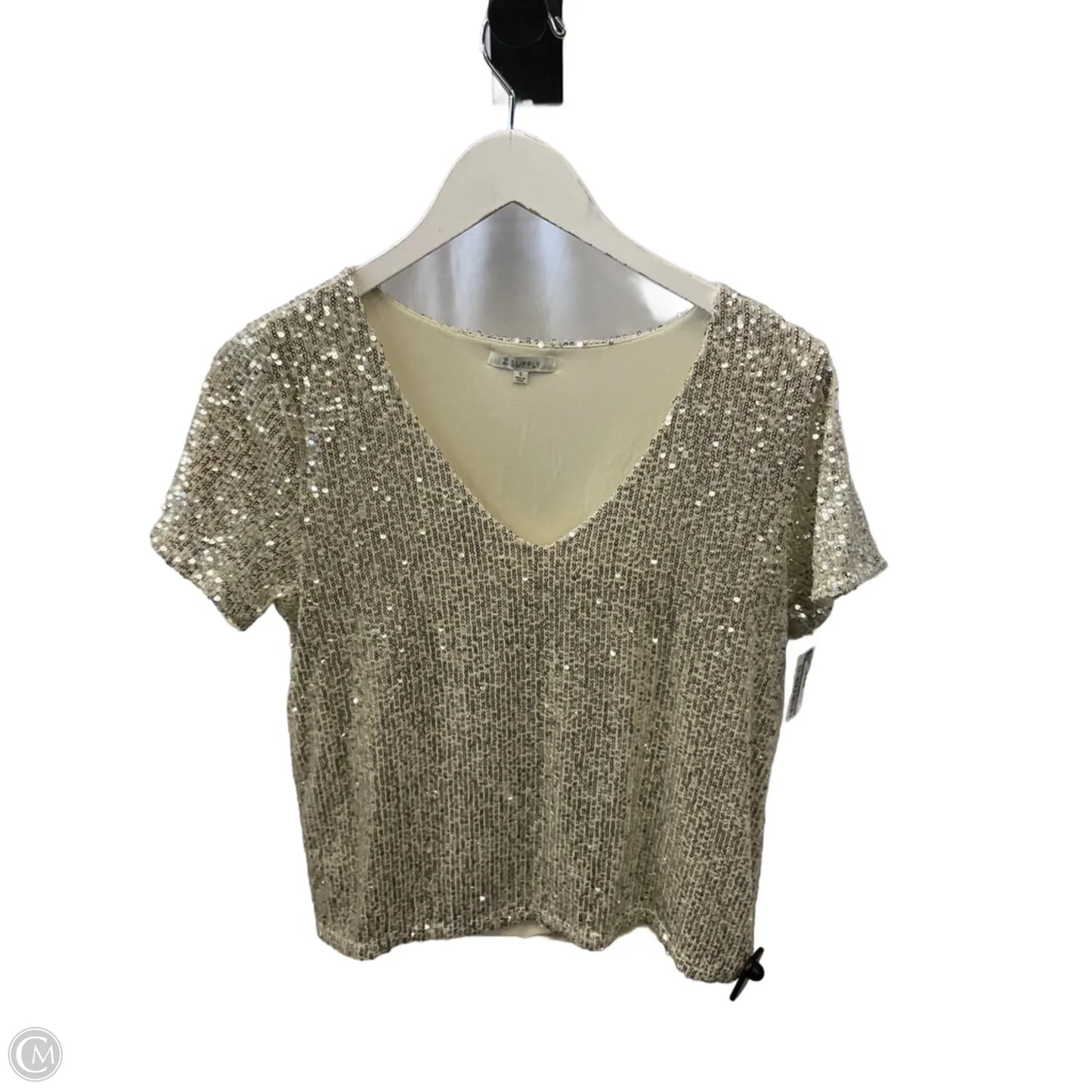 Top Short Sleeve By Z Supply In Cream, Size: S