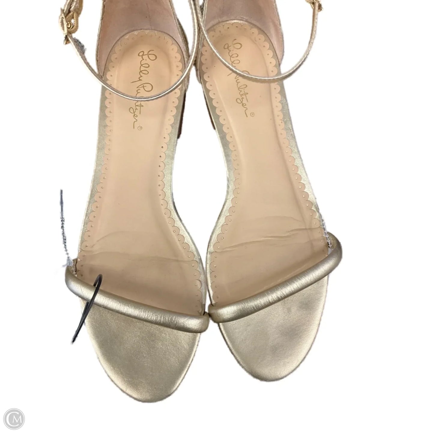 Sandals Designer By Lilly Pulitzer In Gold, Size: 9