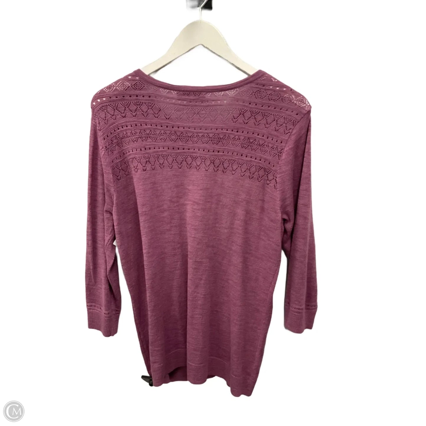 Cardigan By Christopher And Banks In Mauve, Size: L