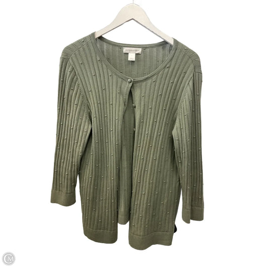 Cardigan By Christopher And Banks In Green, Size: L
