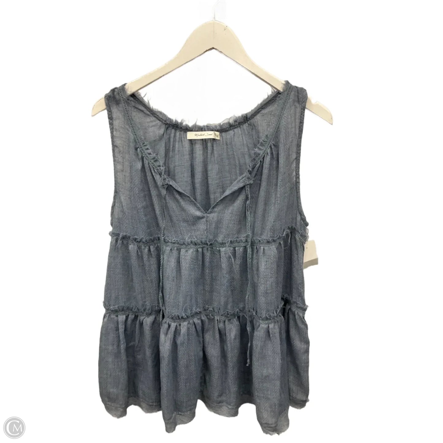 Top Sleeveless By Mustard Seed In Blue, Size: M