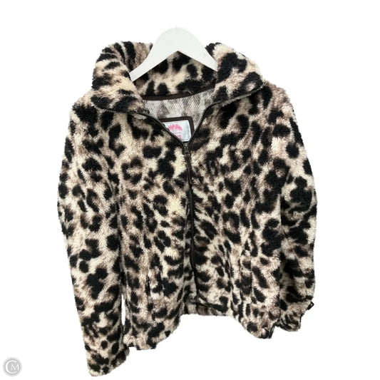 Jacket Faux Fur & Sherpa By Members Mark In Animal Print, Size: M