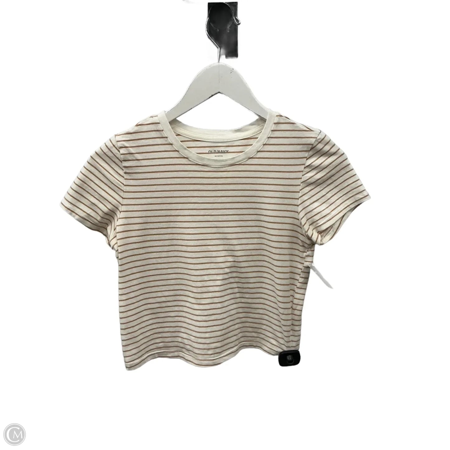 Top Short Sleeve Basic By Old Navy In Striped Pattern, Size: Xs