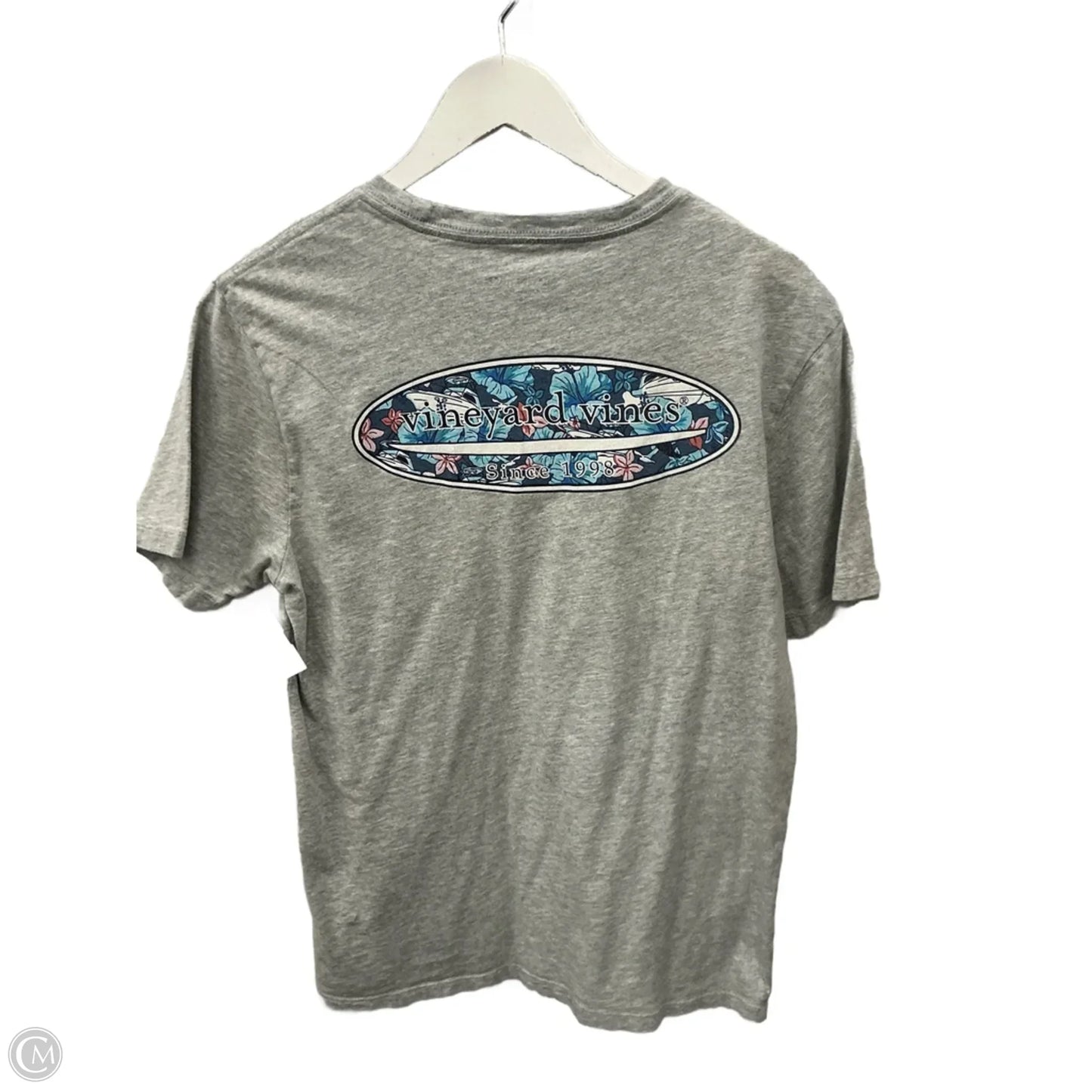 Top Short Sleeve By Vineyard Vines In Grey, Size: S