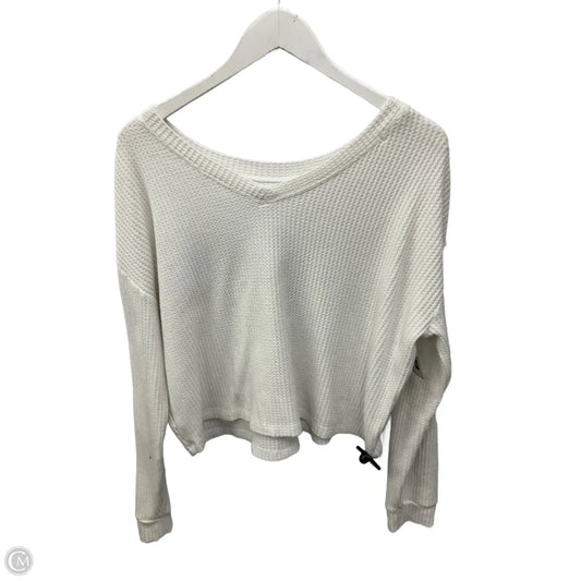 Top Long Sleeve Basic By Aeropostale In White, Size: M