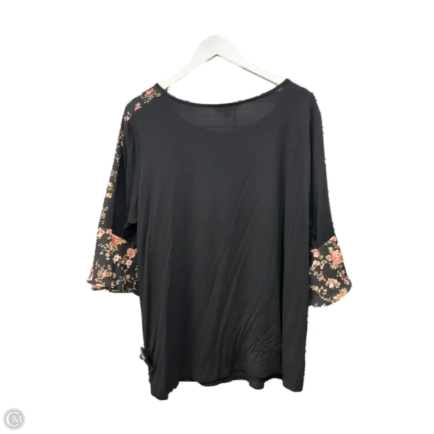 Top 3/4 Sleeve By Counterparts In Black, Size: Xl