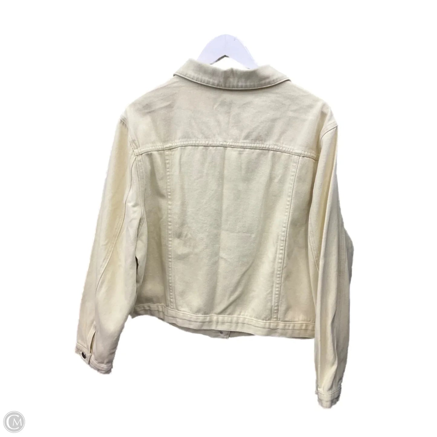 Jacket Denim By Clothes Mentor In Yellow Denim, Size: 3x