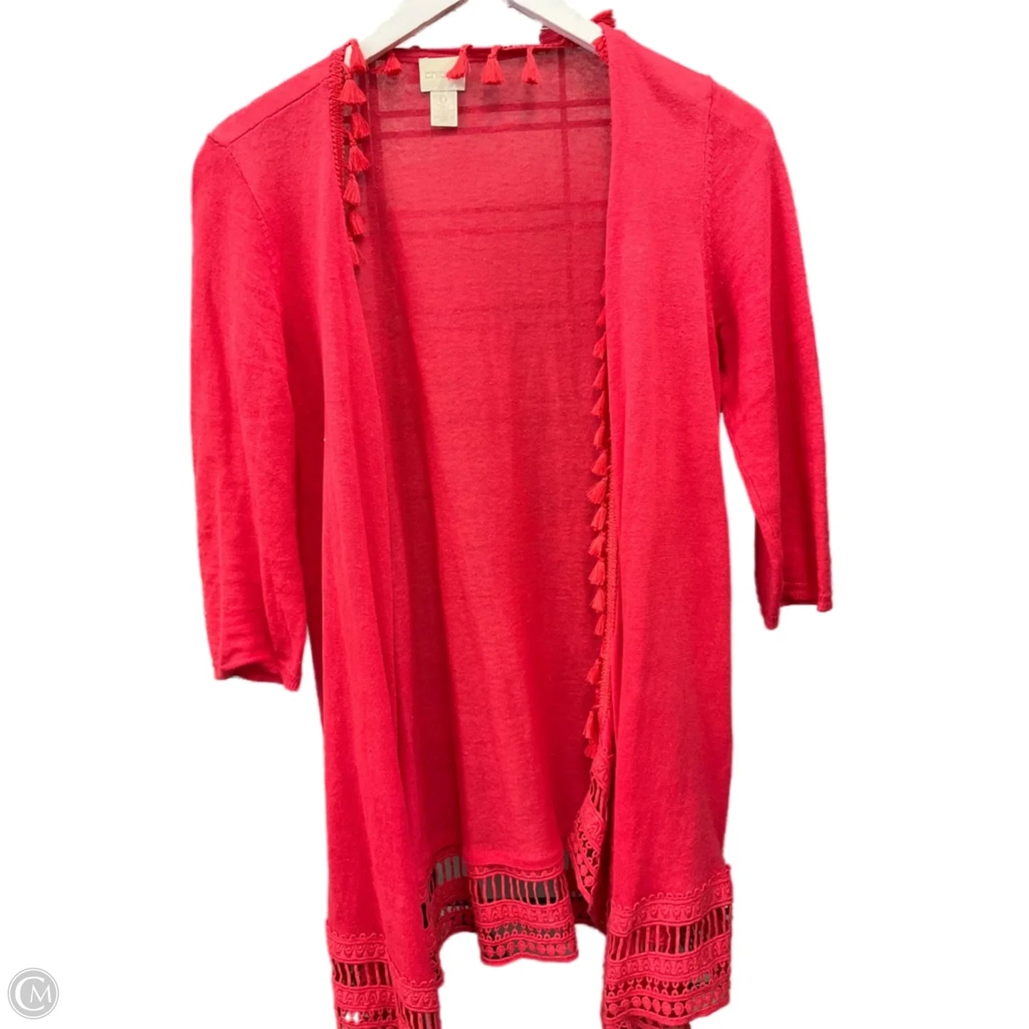 Cardigan By Chicos In Coral, Size: S