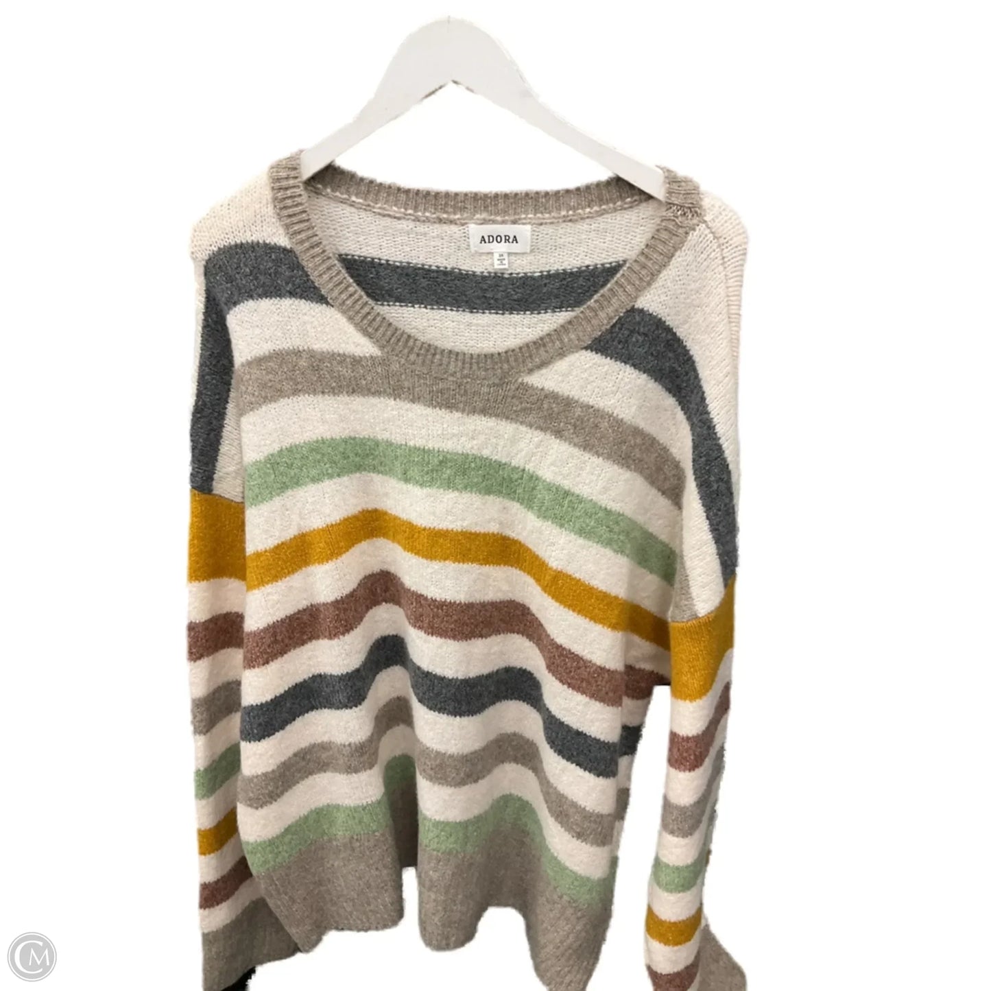 Sweater By Clothes Mentor In Striped Pattern, Size: 3x