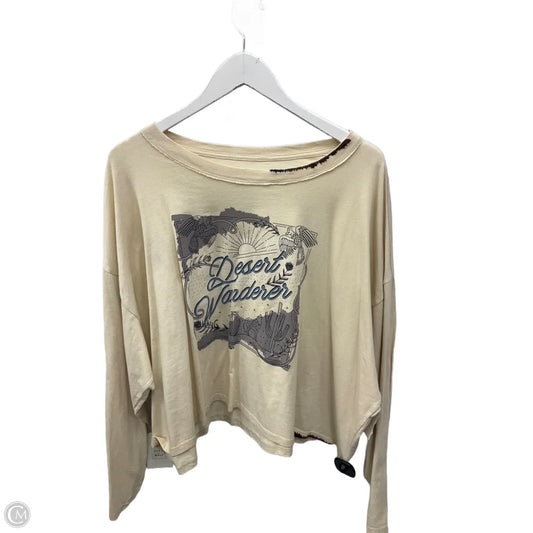 Top Long Sleeve By Clothes Mentor In Cream, Size: Xxl