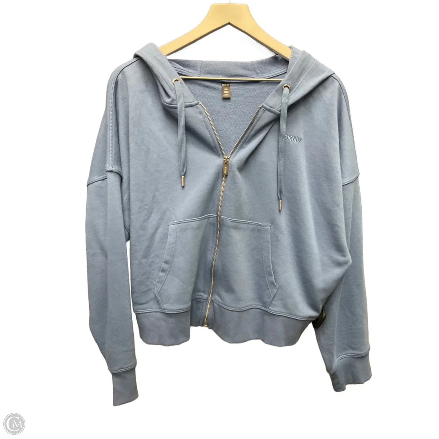 Athletic Jacket By Dkny In Blue, Size: Xl