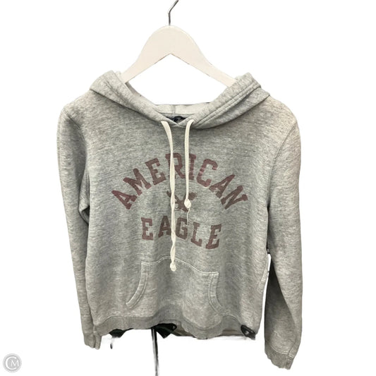 Sweatshirt Hoodie By American Eagle In Grey, Size: L
