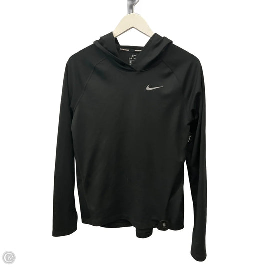 Athletic Top Long Sleeve Hoodie By Nike Apparel In Black, Size: M