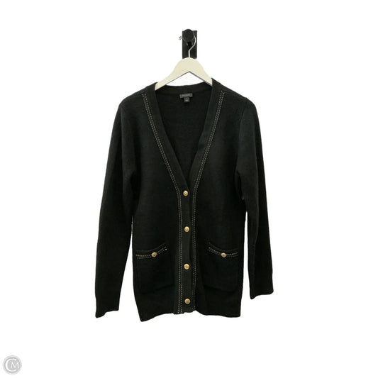 Sweater Cardigan By Ann Taylor In Black, Size: L