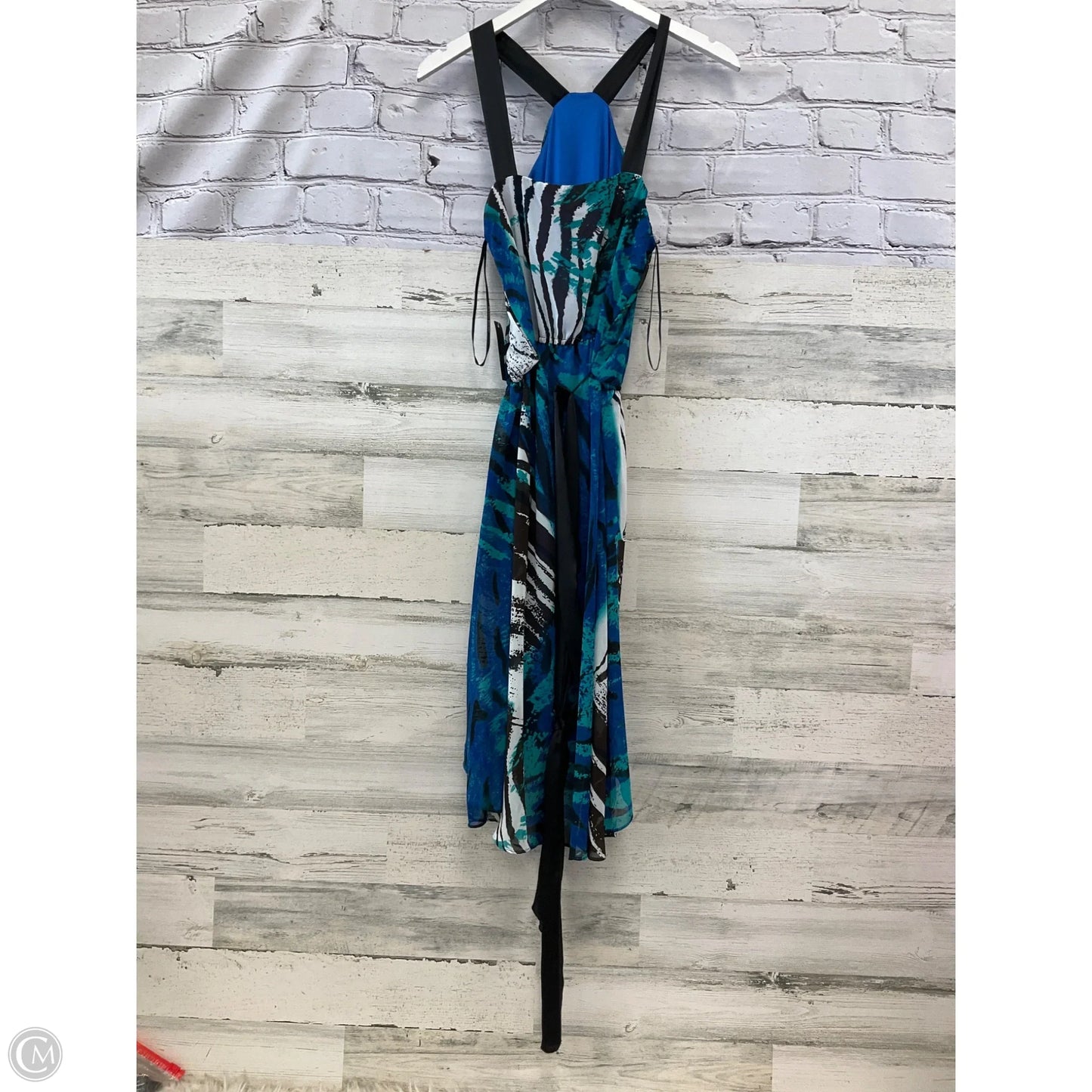 Dress Casual Short By Bisou Bisou In Black & Blue, Size: S