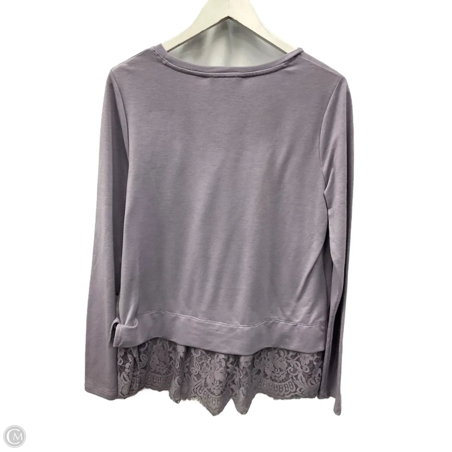 Top Long Sleeve By Simply Vera In Purple, Size: M