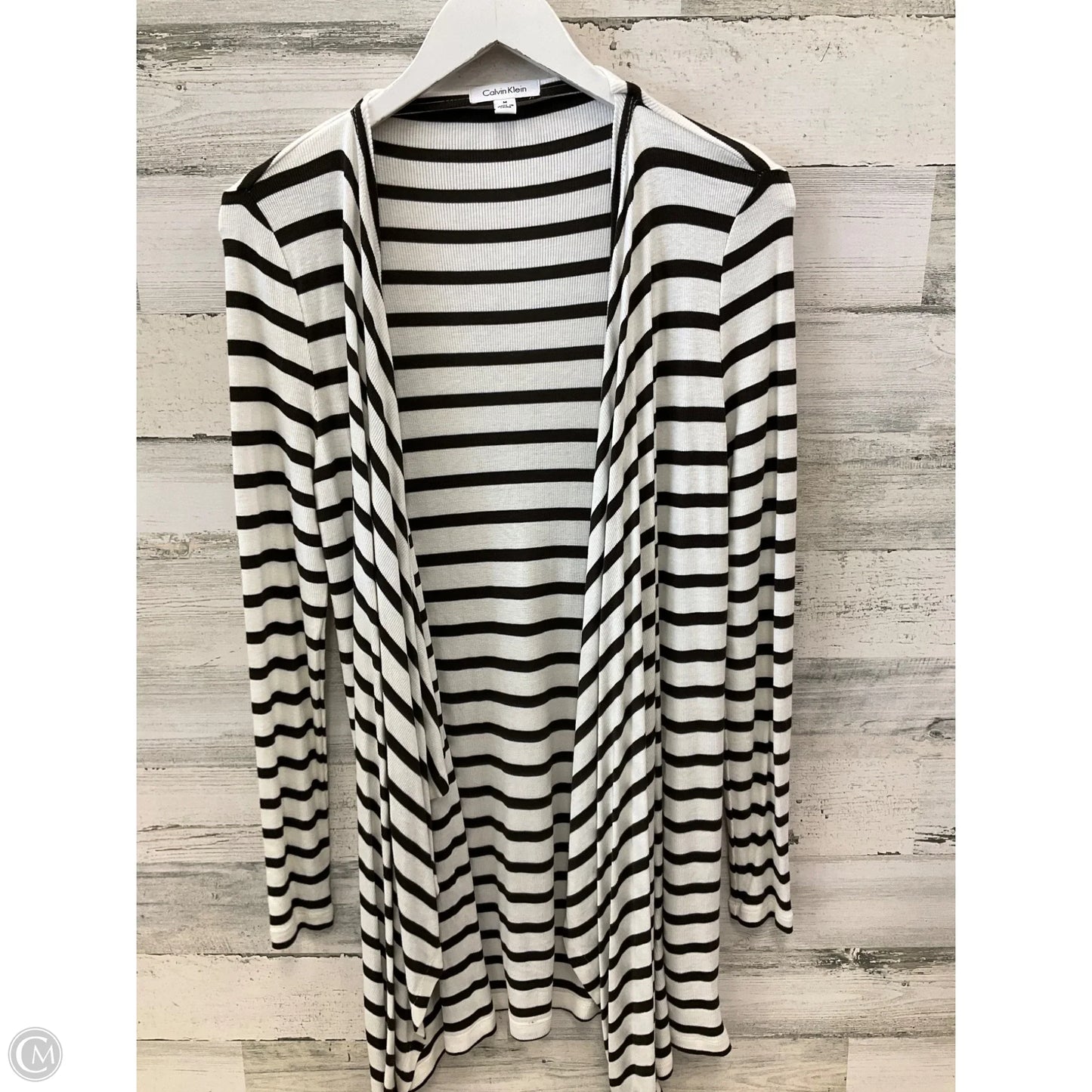 Cardigan By Calvin Klein In Black & White, Size: M