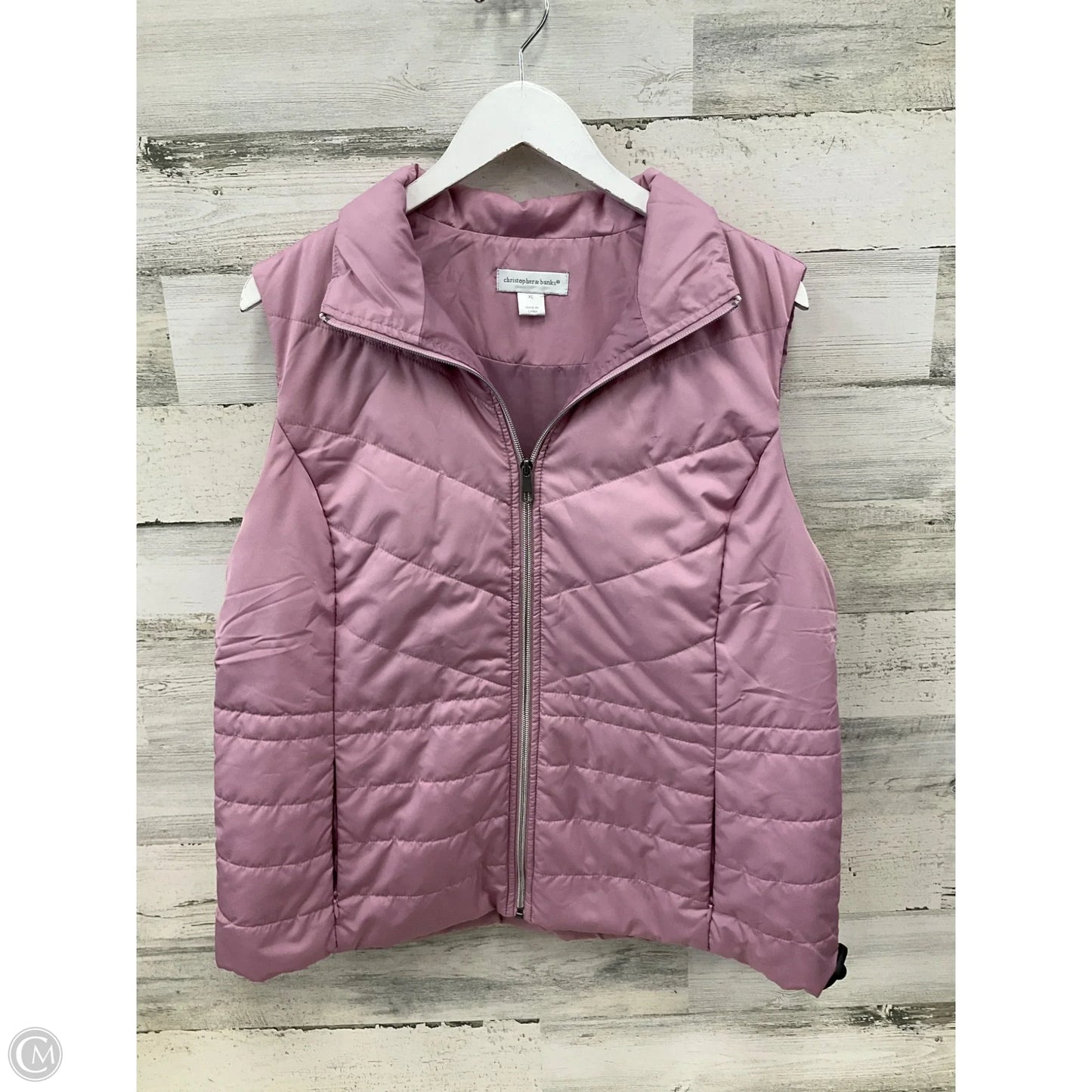 Vest Puffer & Quilted By Christopher And Banks In Pink, Size: Xl