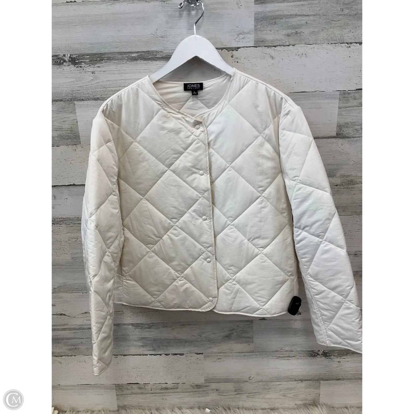 Jacket Puffer & Quilted By Jones New York In Beige, Size: L
