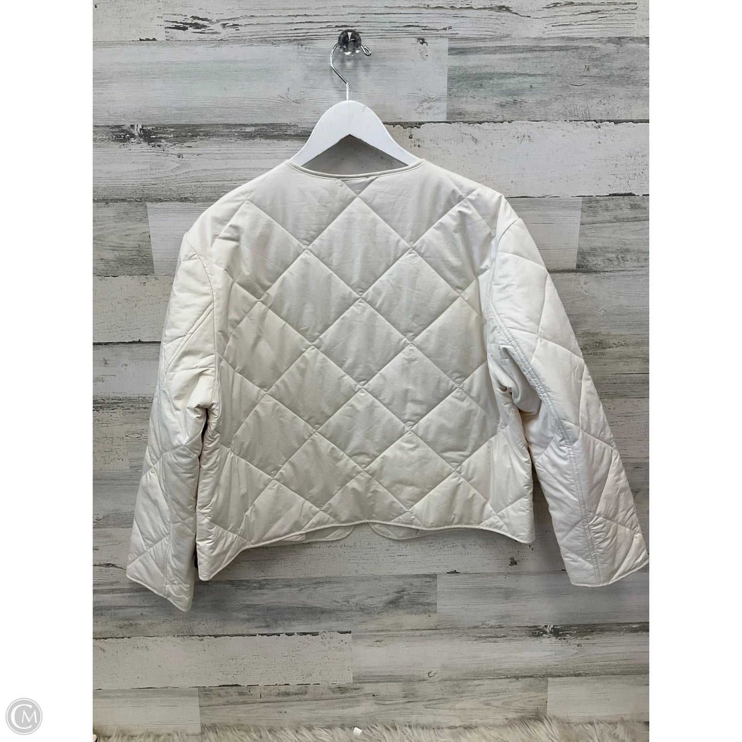 Jacket Puffer & Quilted By Jones New York In Beige, Size: L