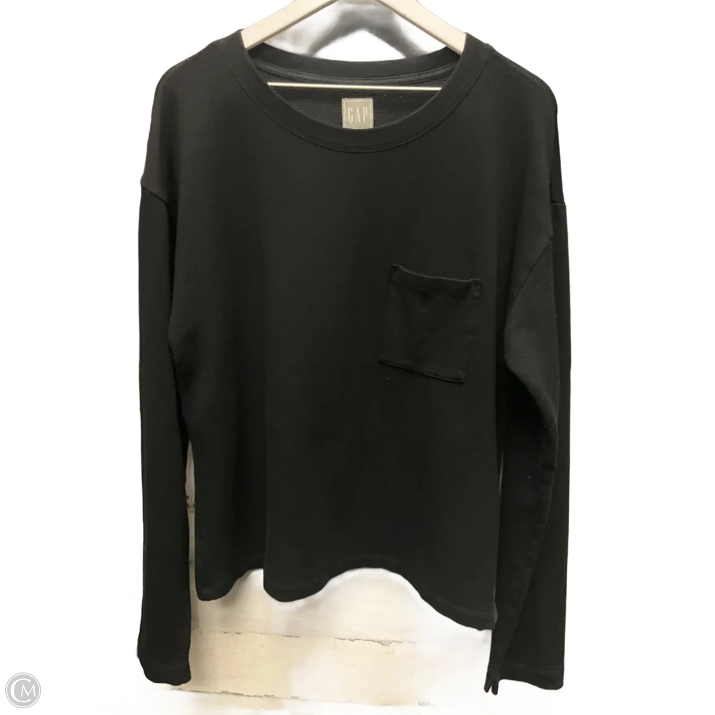 Athletic Sweatshirt Crewneck By Gap In Black, Size: L