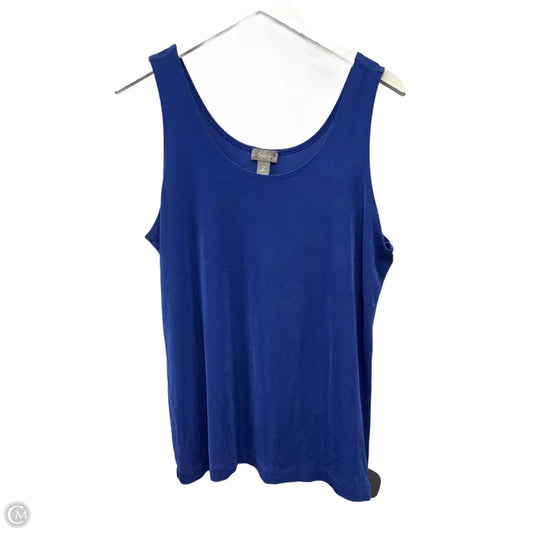 Top Sleeveless By Chicos In Blue, Size: L