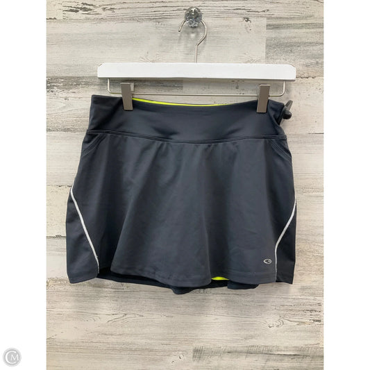 Athletic Skort By Champion In Grey & Yellow, Size: S