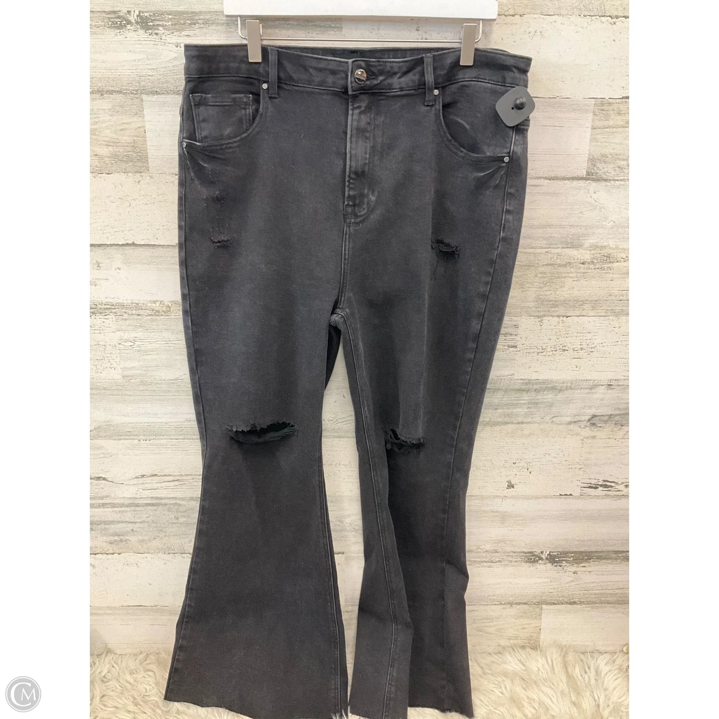 Jeans Flared By Risen In Black, Size: 20