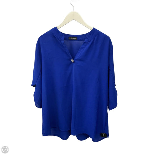 Top Short Sleeve By Clothes Mentor In Blue, Size: 2x